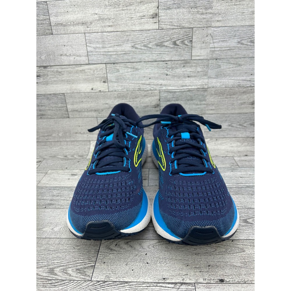 Brooks Glycerin 19 Men Running Shoes Navy Blue Lime 1103561D443 Size 9.5D - Picture 4 of 16